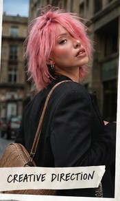 Asia with a leather bag on a city street